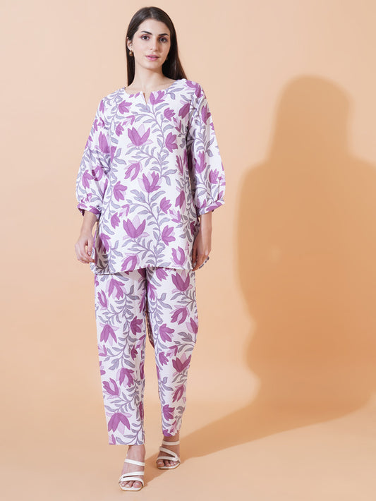 Floral Printed Cord-Set