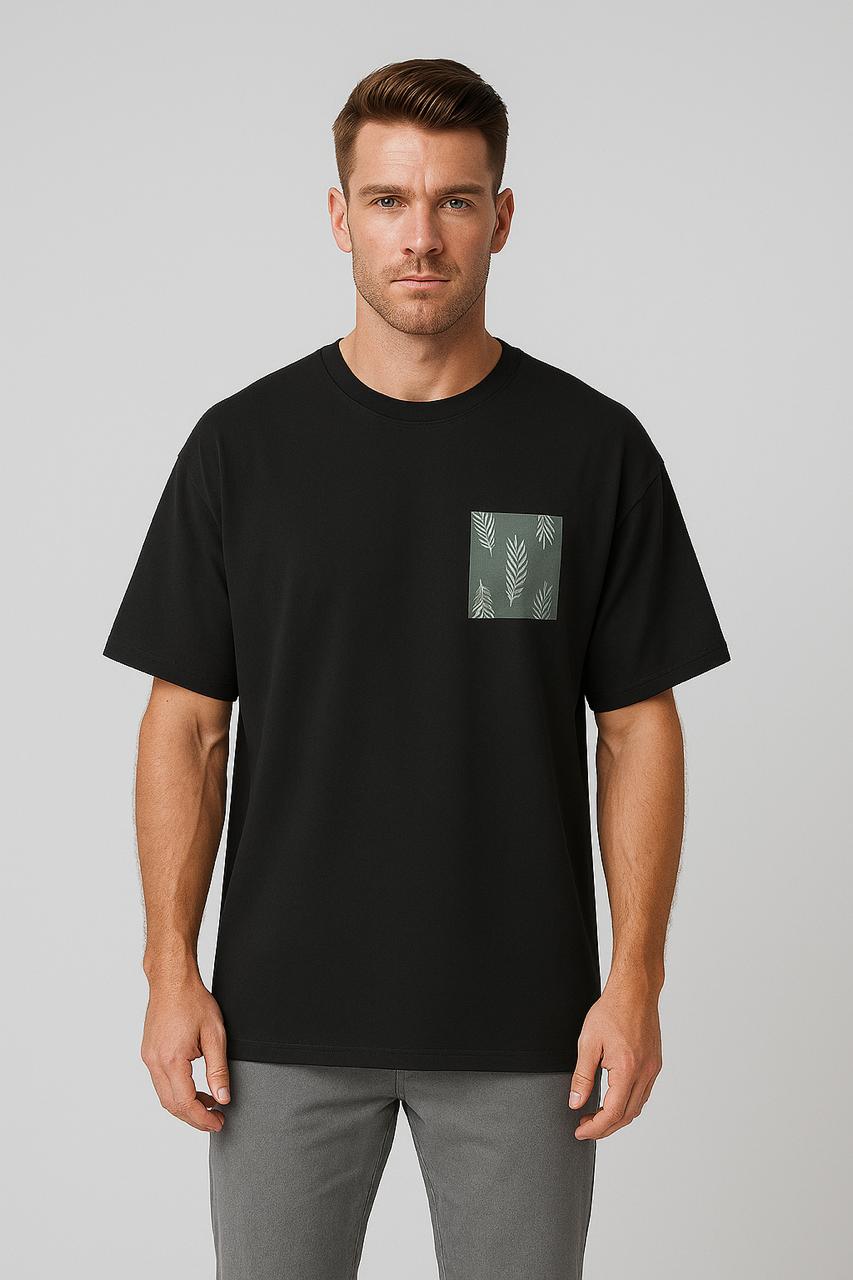 Oversized | Black Unisex T-shirt |  #OD44