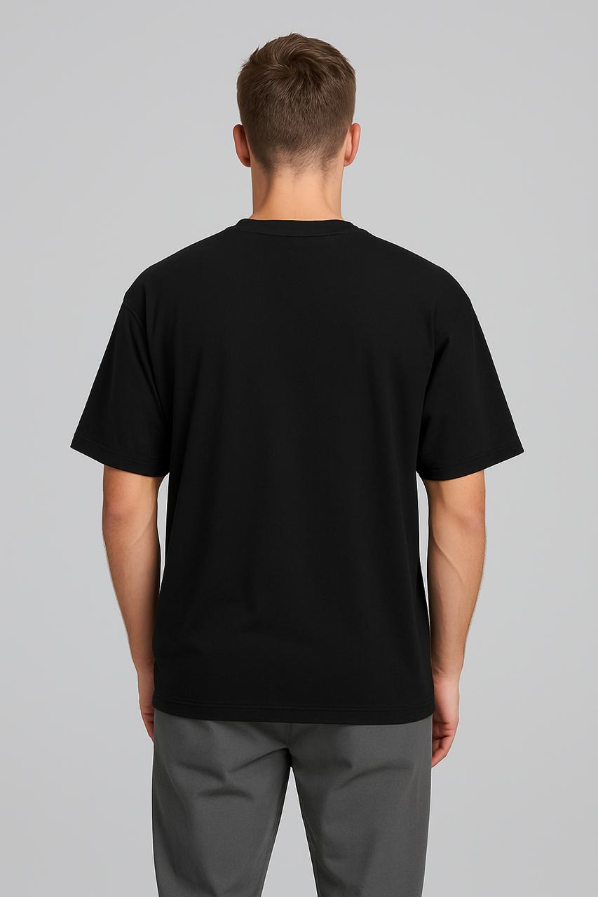 Oversized | Black Unisex T-shirt |  #OD44