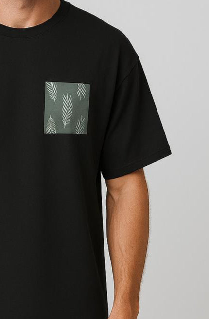 Oversized | Black Unisex T-shirt |  #OD44